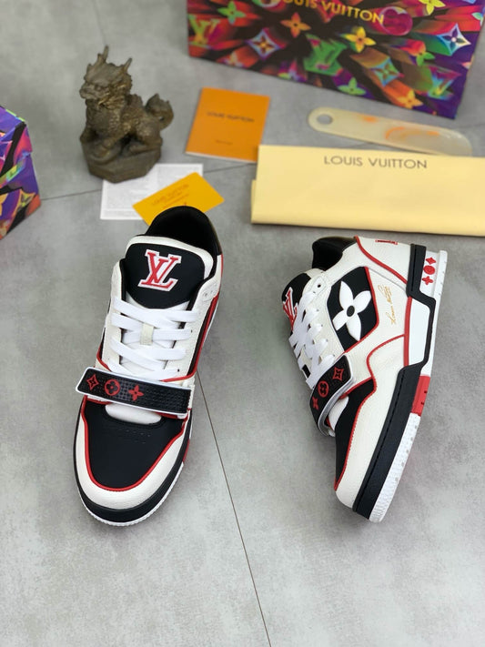 New Red Striped Sneakers