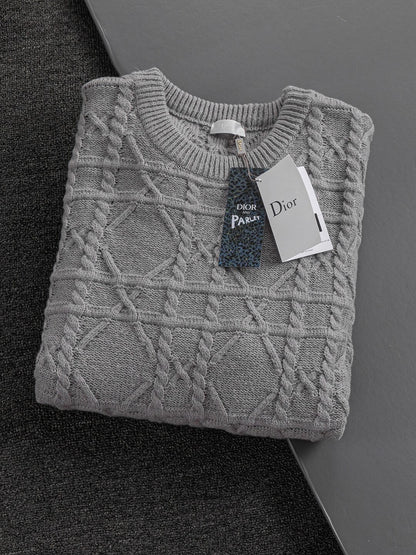 Rattan Plaid Crewneck Sweater