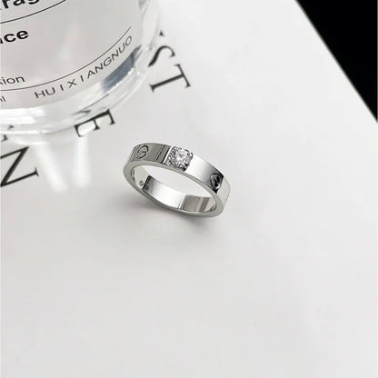 Classic Slim Shank Solitaire Diamond Ring