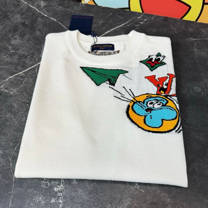 Cartoon Graphic Knit T-Shirt