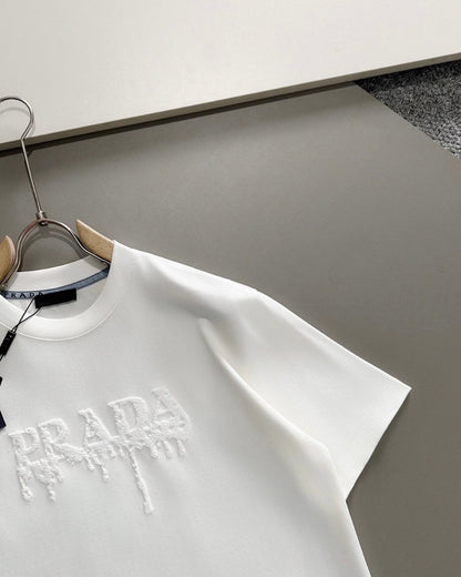 Letter Tassel Embroidered T-Shirt