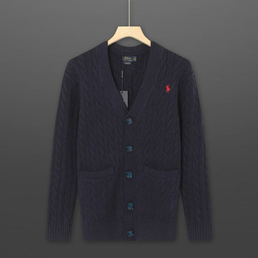Cable-Knit Cardigan Sweater