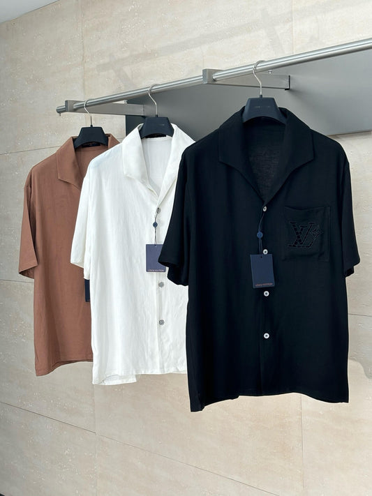 Linen Hollow Embroidery T-Shirt