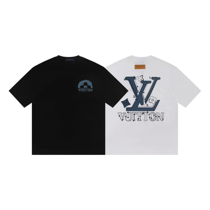 2025 Embroidered Denim Patch T-Shirt