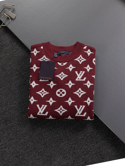 Red All-Over Print Sweater