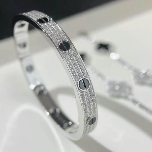 Black Studded Diamond Bracelet