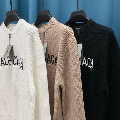 Classic Letter Embroidered Sweater