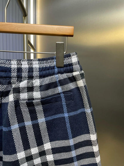 Knitted Checkered Shorts