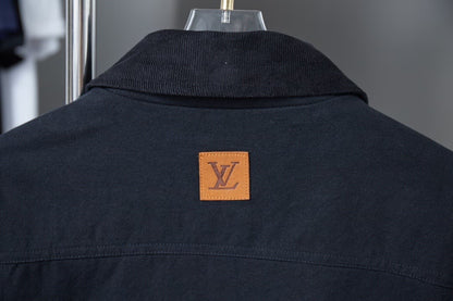 Pocket Cutout Embroidered Canvas Jacket