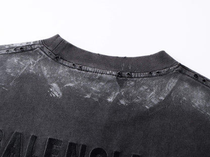 Embroidered Distressed Vintage T-Shirt