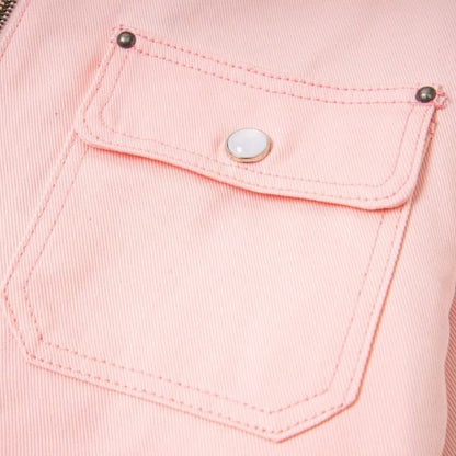 Pink Deer-Texture Brown Collar Jacket