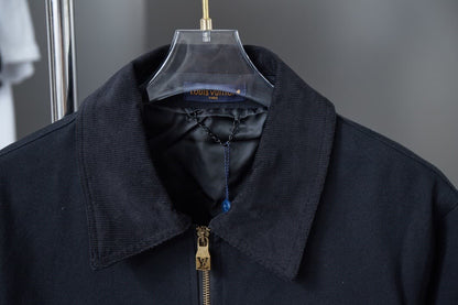 Pocket Cutout Embroidered Canvas Jacket