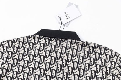 All-Over Jacquard Letter Polo Shirt