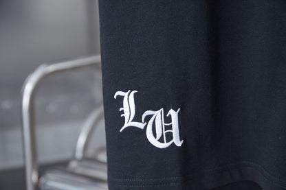Leather Patch Print T Shirt