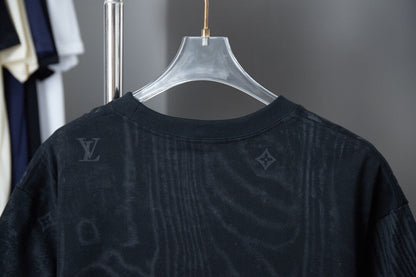 Ripple Texture Puff Print T-Shirt