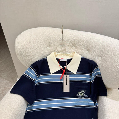 Classic Striped Polo Shirt