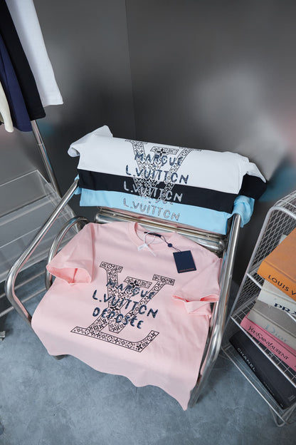 2025 New Style Letter Rhinestone T-shirt