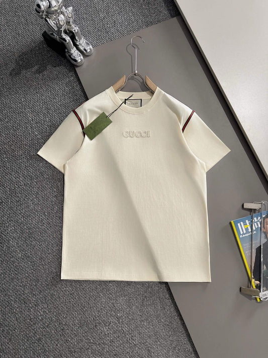 Letter Embroidered T Shirt