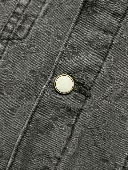 Jacquard Woven Letter Jean Jacket