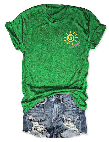 Boat Waves Sun Rays Lake Days T-shirt