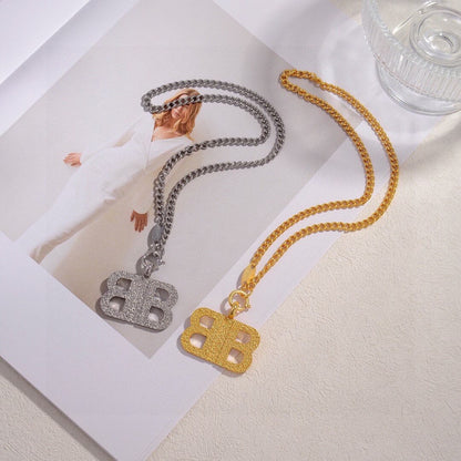 Avant-Garde Symmetric Letter Necklace