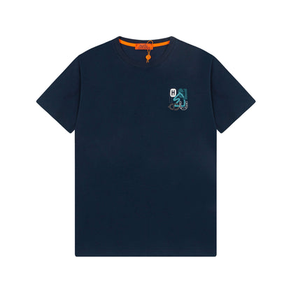 Blue Embroidery T Shirt