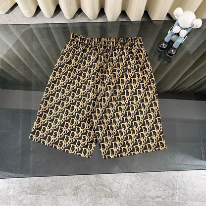 2025 New Brown Jacquard All-Over Print T-shirt