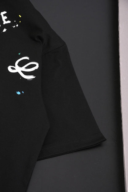 Hand-Drawn Letter Graphic T-Shirt