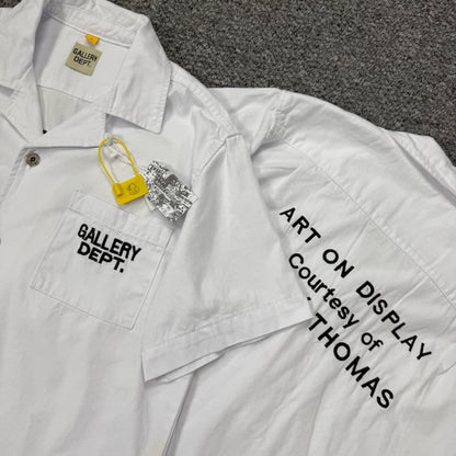 2025 White Embroidered Denim T-Shirt