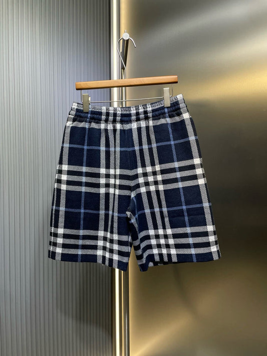 Knitted Checkered Shorts