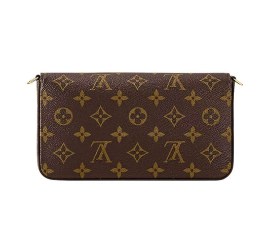 Classic Brown All-Over Print Messenger Bag