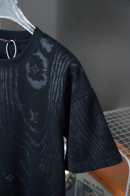 Ripple Texture Puff Print T-Shirt