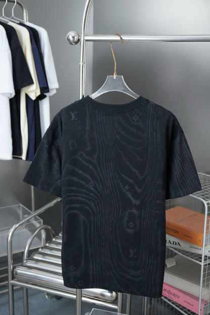 Ripple Texture Puff Print T-Shirt