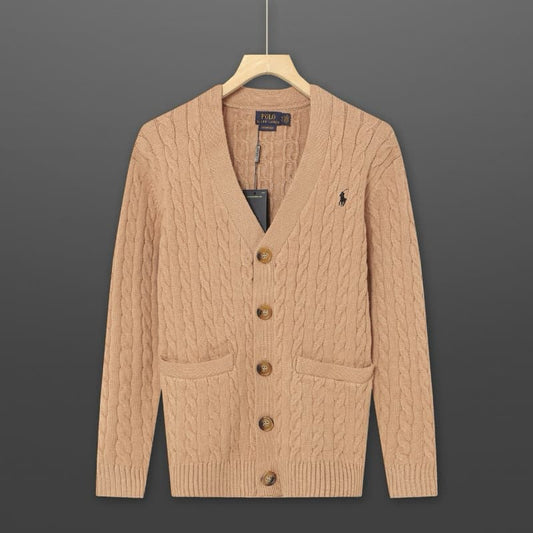 Cable-Knit Cardigan Sweater