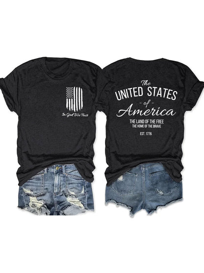 In God We Trust America Flag T-shirt