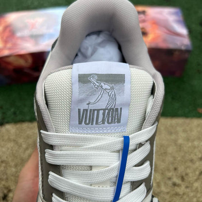 Grey & White Velcro Sneakers