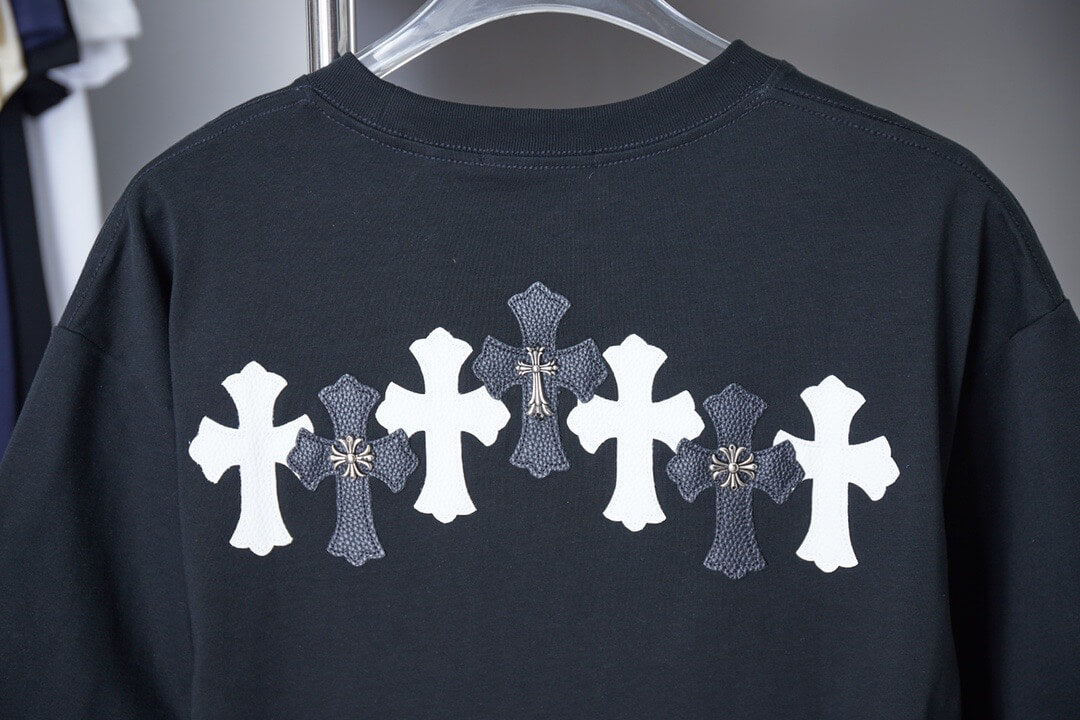 Leather Patch Print T Shirt