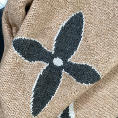 Classic Jacquard Knit Wool Sweater
