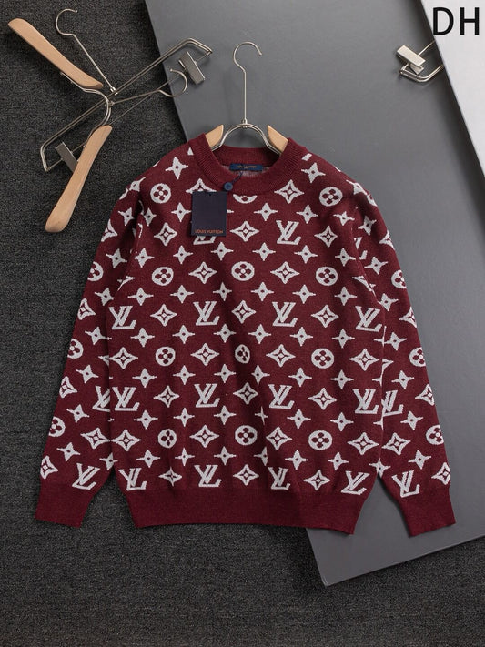 Red All-Over Print Sweater