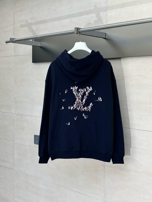 Sailboat Embroidery Hoodie