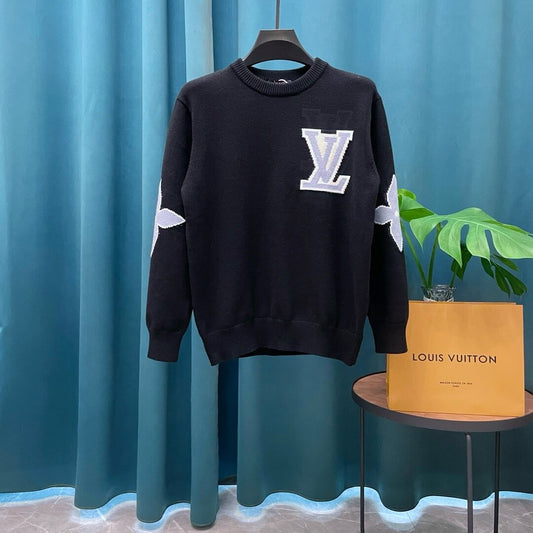 New Jacquard Wool Knit Sweater