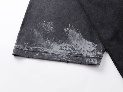 Embroidered Distressed Vintage T-Shirt