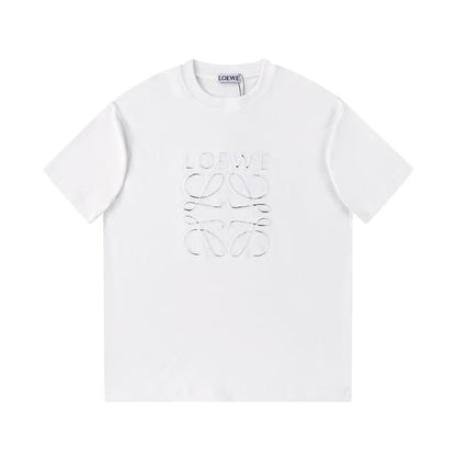 Hand-Cut Applique Embroidered T-Shirt