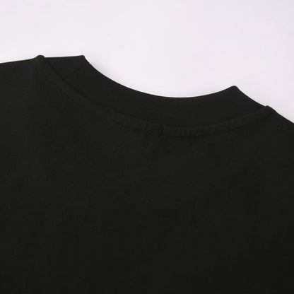Hand-Cut Applique Embroidered T-Shirt