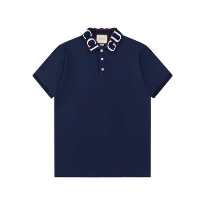 Neckline Letters Polo T Shirt