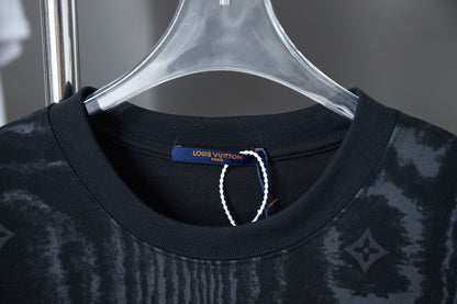 Ripple Texture Puff Print T-Shirt