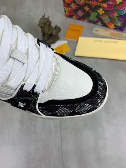 Black & White Plaid Sneakers