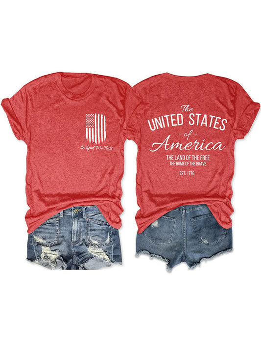 In God We Trust America Flag T-shirt