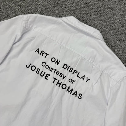 2025 White Embroidered Denim T-Shirt