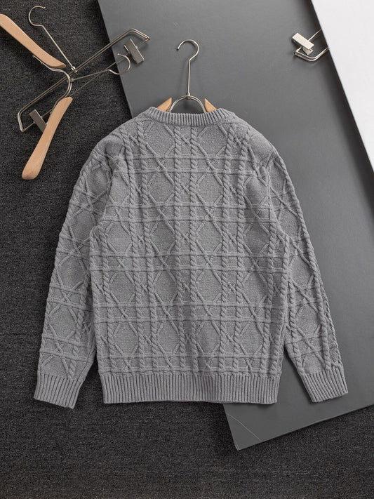 Rattan Plaid Crewneck Sweater